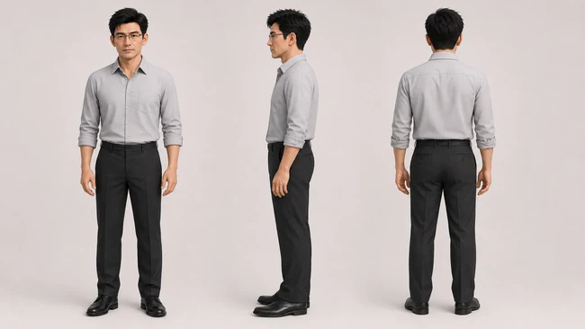 父亲角色三视图
